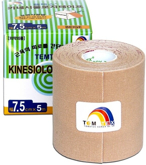 Taśma do tapingu TEMTEX  Kinesio Tape Classic 7,5 cm × 5 m