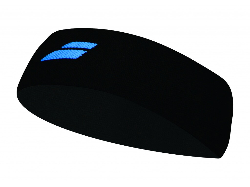 Opaska na głowę Babolat  Logo Headband Black/Diva Blue