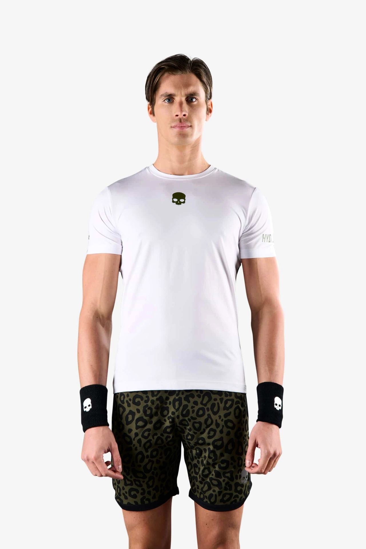 Koszulka męska Hydrogen  Panther Tech Tee White/Military green XL