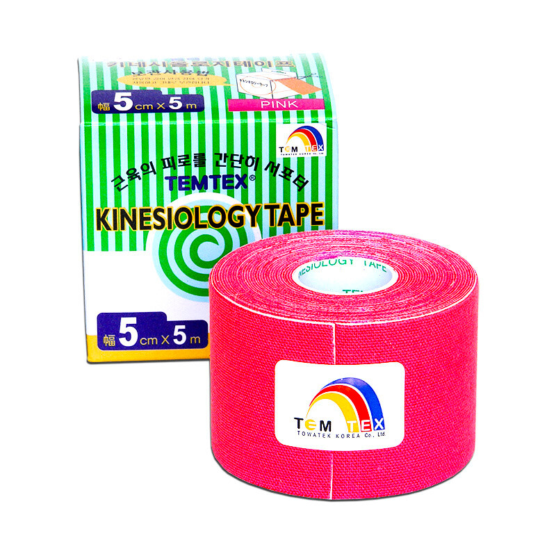Taśma do tapingu TEMTEX  Kinesio Tape Tourmaline 5 cm × 5 m Żółty