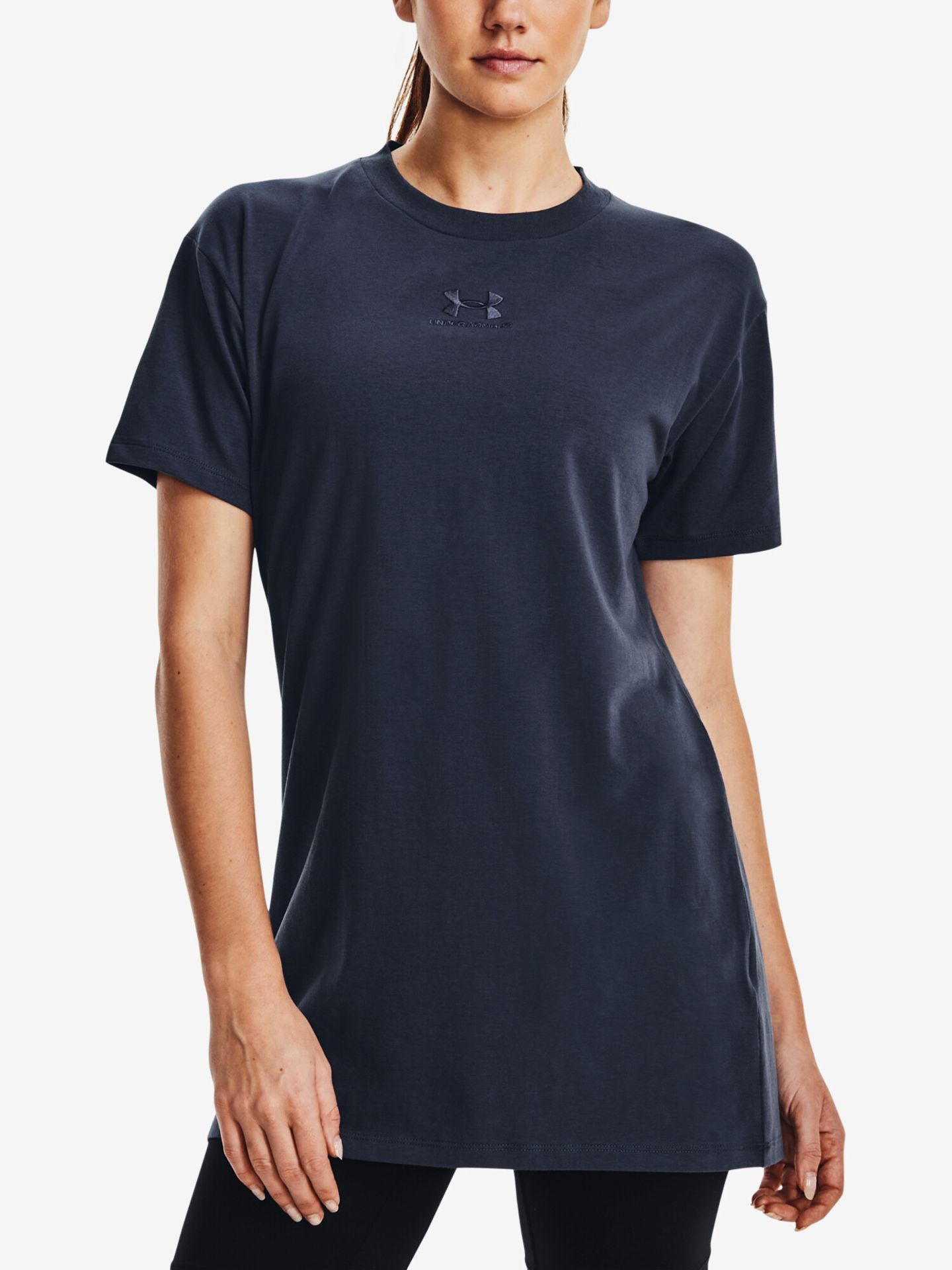 Koszulka damska Under Armour  LOGO EXTENDED SS-GRY M