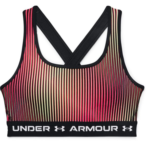 Biustonosz damski Under Armour  Crossback Mid Print-BLK S