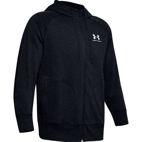 Bluza męska Under Armour  SPECKLED FLEECE FZ HOODIE-BLK S