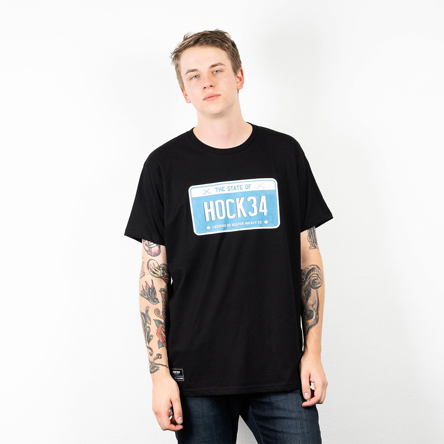 Koszulka męska Roster Hockey  HOCK34 black/blue XXL