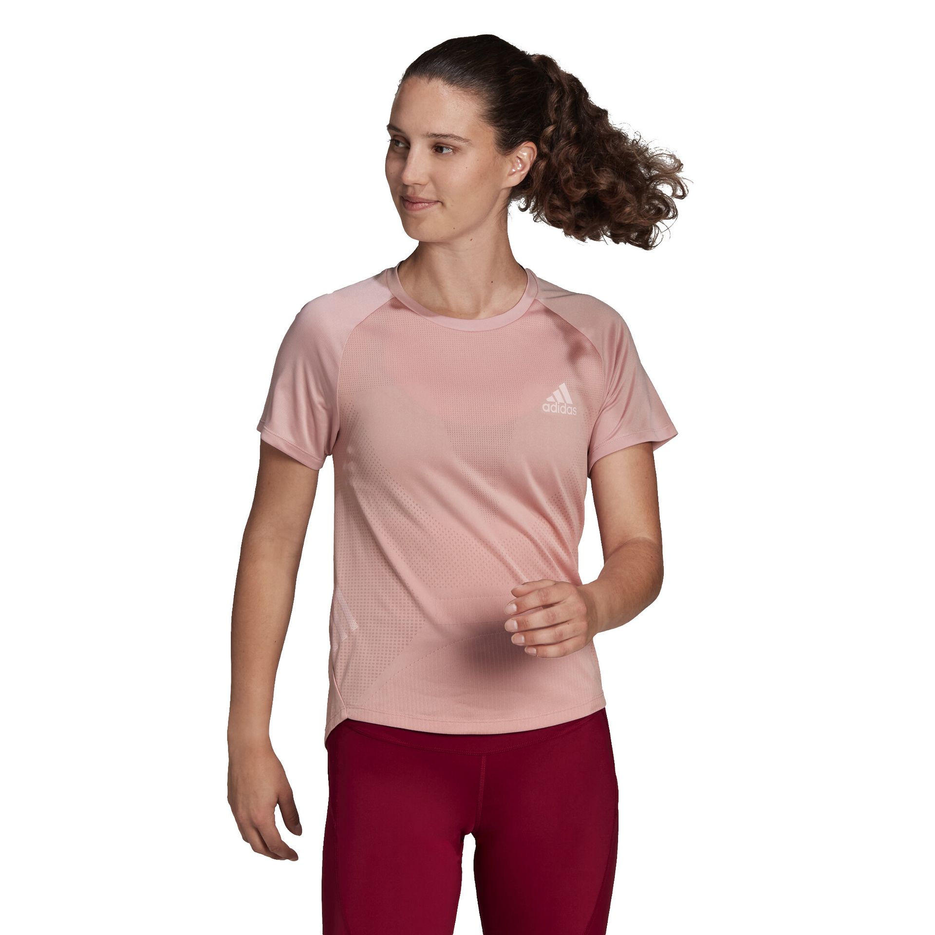Koszulka damska adidas  Adizero Tee Wonder Mauve L