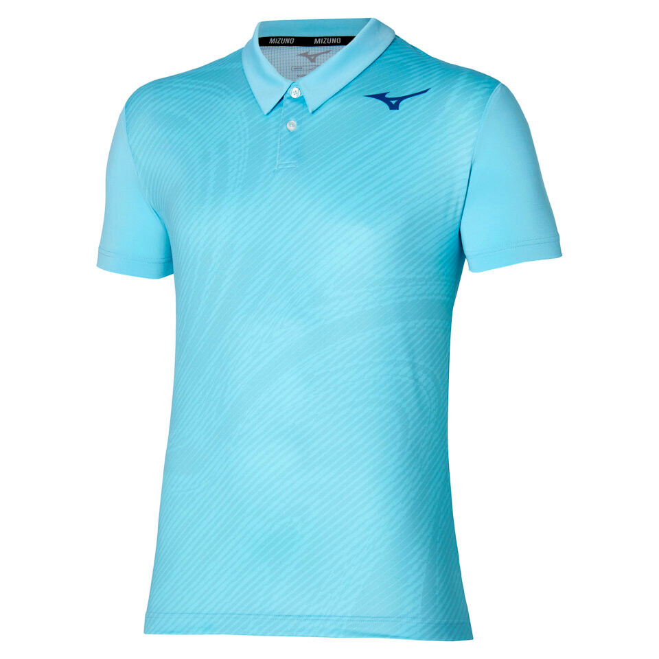 Koszulka męska Mizuno  Charge Shadow Polo Blue Glow M