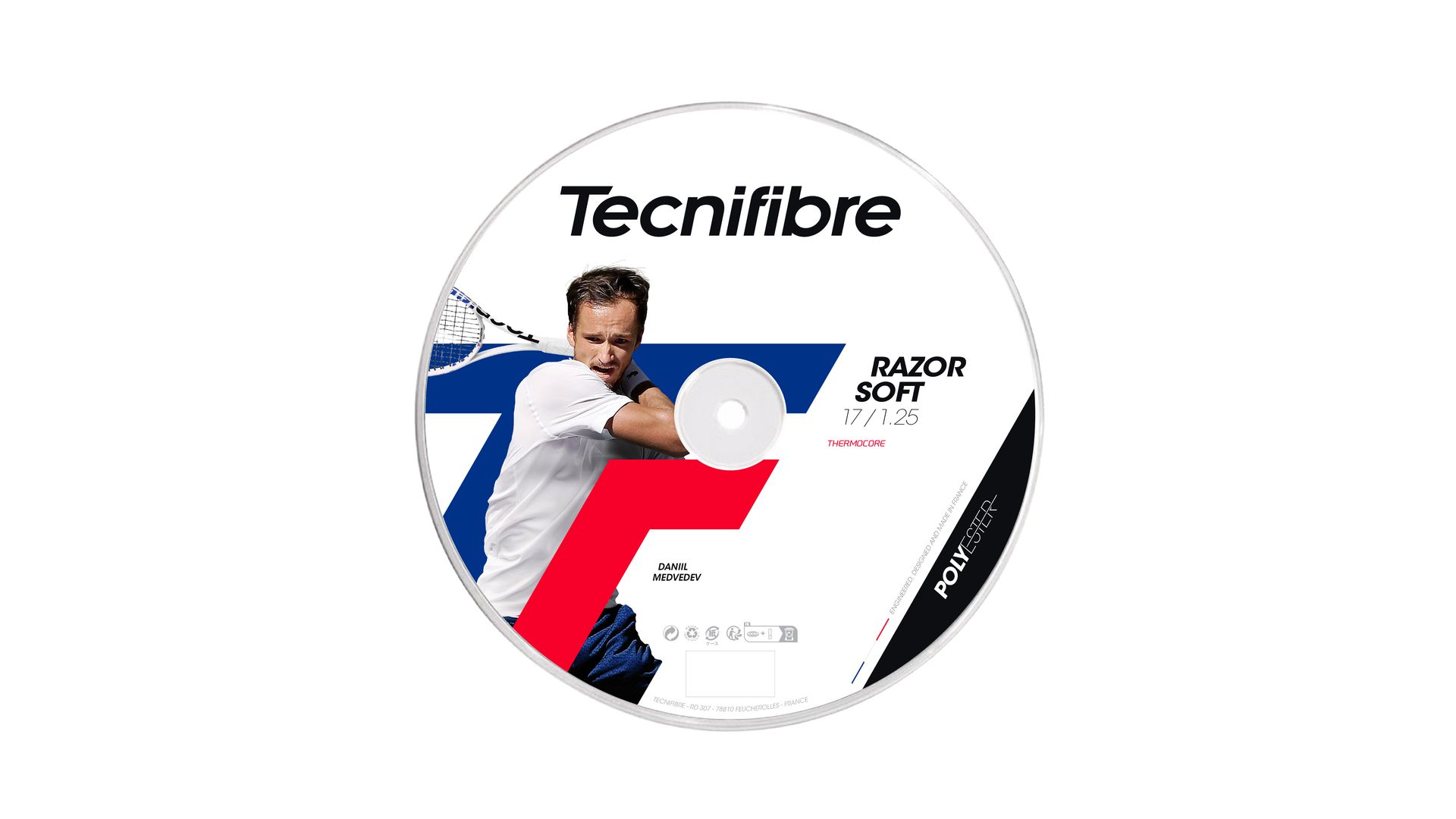 Naciąg tenisowy Tecnifibre  Razor Soft Carbon 200 m  1,30 mm