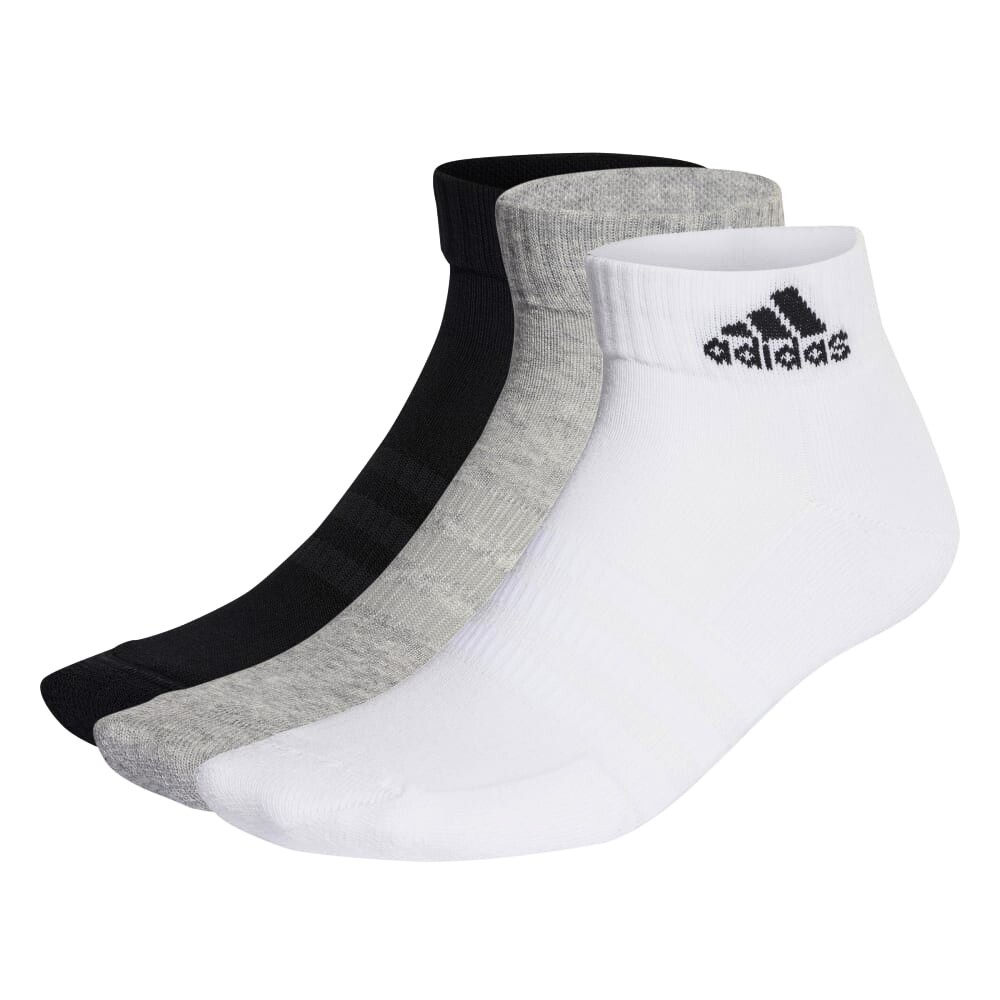 Skarpetki adidas  Cushioned Sportswear Ankle Socks 3 Pairs Grey/White/Black  M