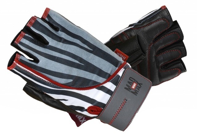 Rękawice fitness MadMax  Rukavice Nine Eleven MFG911 zebra M