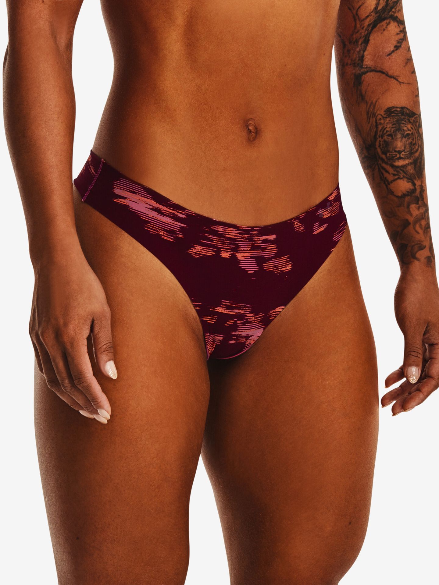 Stringi damskie Under Armour  PS Thong 3Pack Print-PNK L