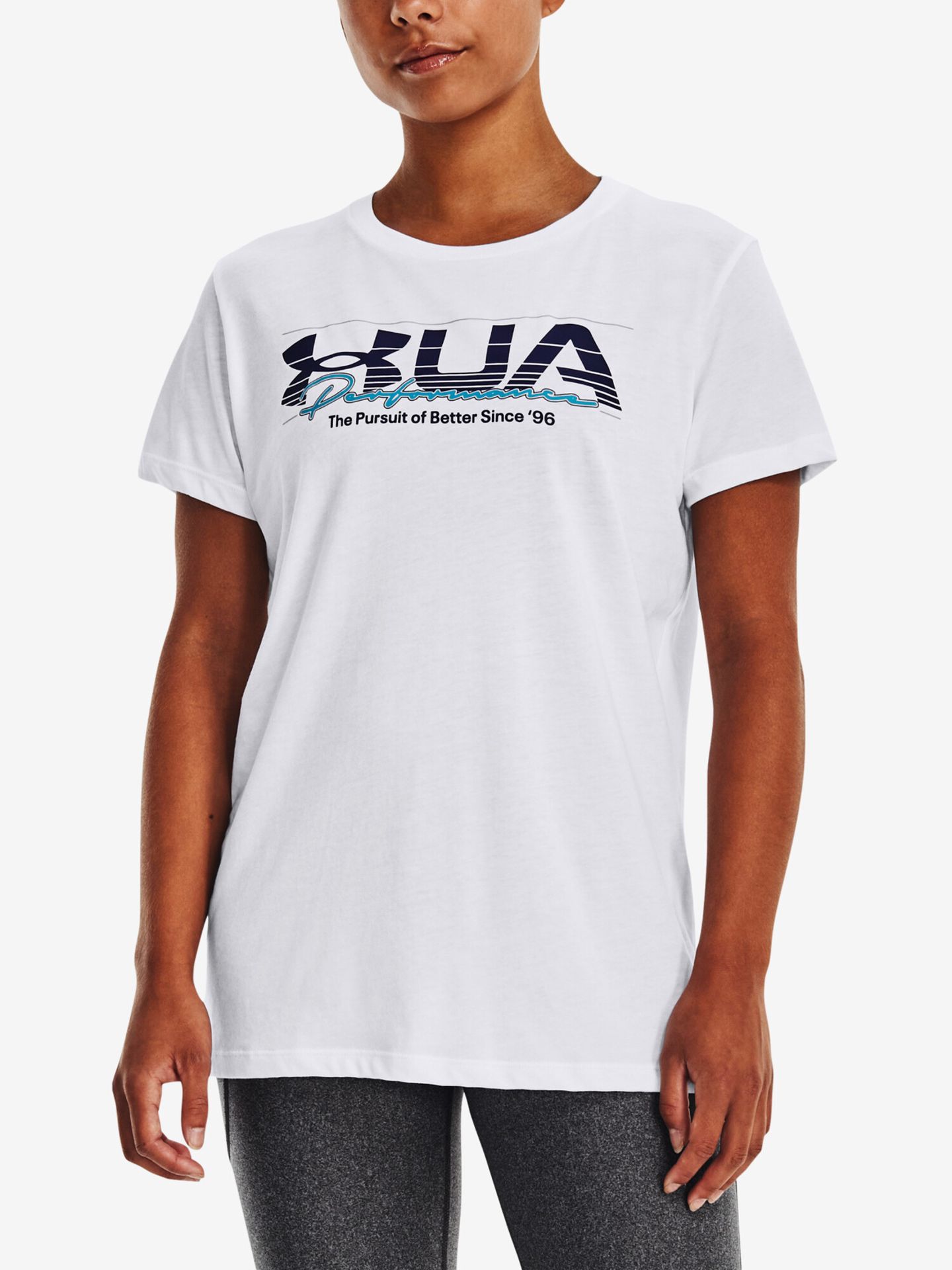 Koszulka damska Under Armour  VINTAGE PERFORMANCE SS-WHT M