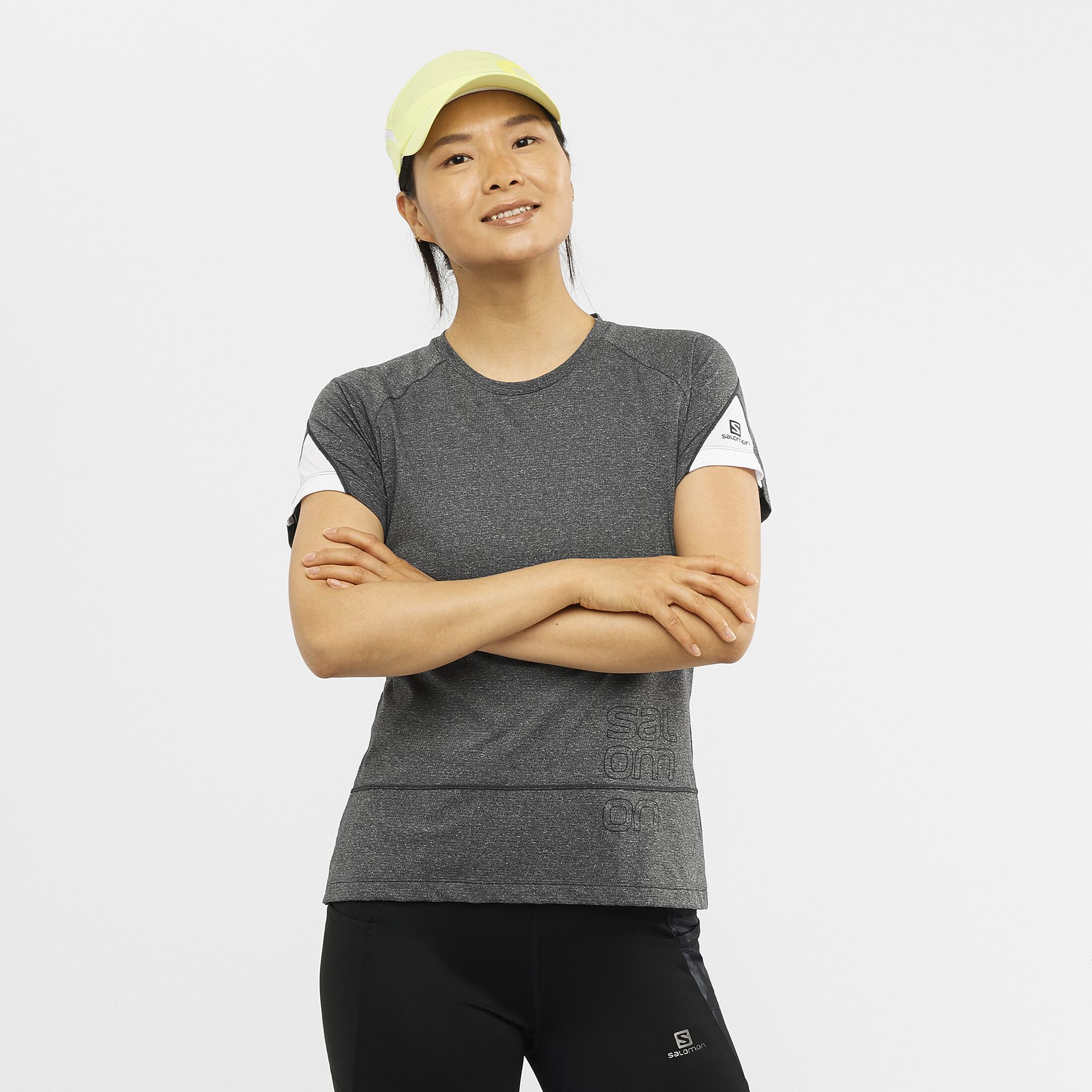 Koszulka damska Salomon  Cross Run Graphic Tee Black L