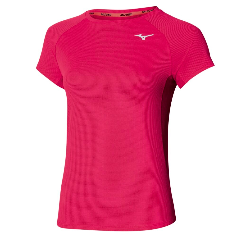Koszulka damska Mizuno  Dry Aero Flow Tee Rose Red XS