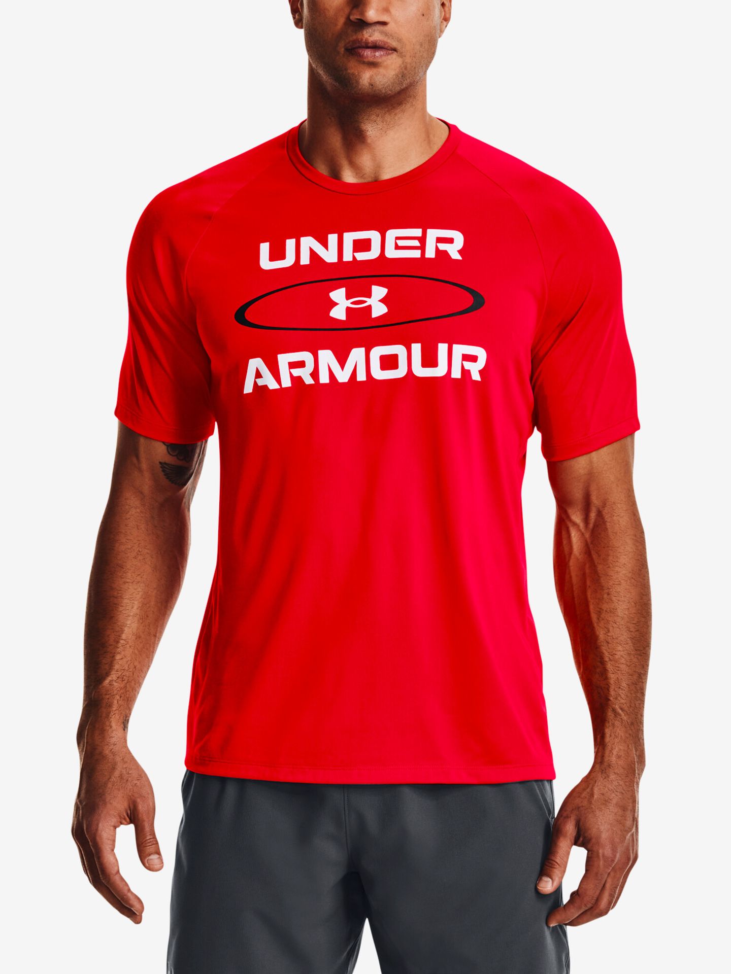 Koszulka męska Under Armour  Tech 2.0 WM Graphic SS-RED L