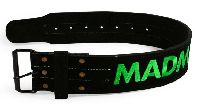 Pas fitness MadMax  Fitness opasek kožený s karabinou MFB301 L