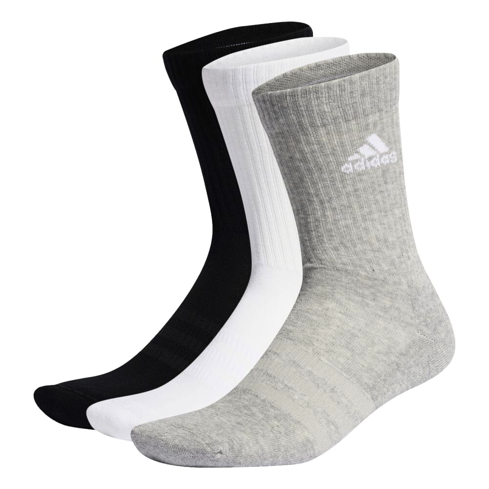 Skarpetki adidas  Cushioned Crew Socks 3 Pairs Grey/White/Black  XL