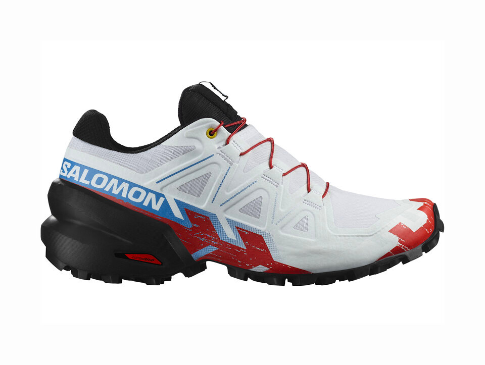 Damskie buty do biegania Salomon  SPEEDCROSS 6 W White/Black/Fiery Red  UK 6,5