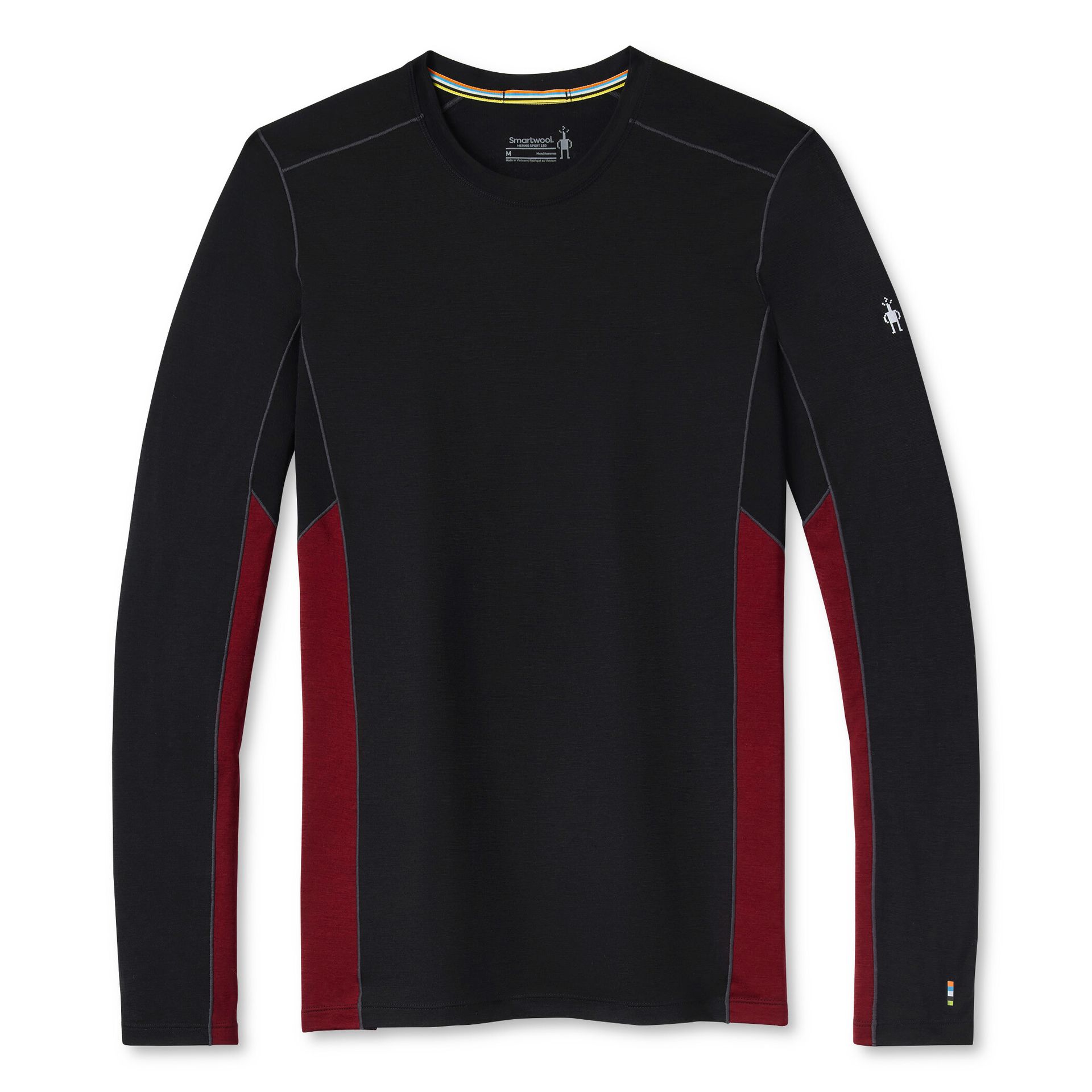 Koszulka męska Smartwool  Merino Sport 150 Long Sleeve Crew Red/Black XL