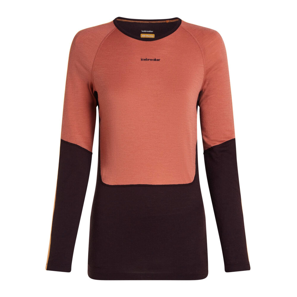Koszulka damska Icebreaker Merino 200 Sonebula LS Crewe Bitterswee/Cedar/Felds/Cb L