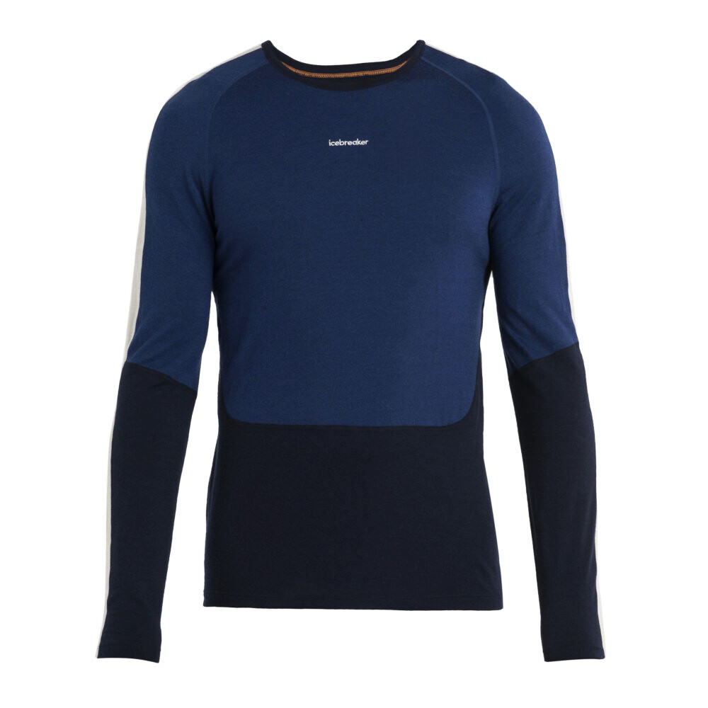 Koszulka męska Icebreaker Merino 200 Sonebula LS Crewe Mid Navy/Royal Navy/Snow/Cb L