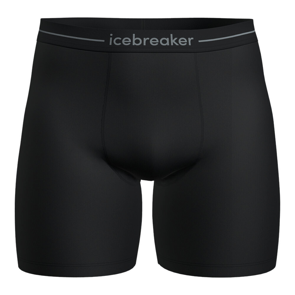 Bokserki męskie Icebreaker Merino Anatomica Long Boxers Black  XXL