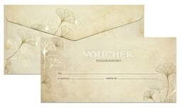 Koperta / koperty ozdobne DL 120g + voucher 21x10,5cm 190g - 5 kompletów