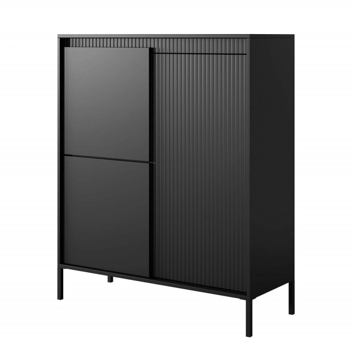 Komoda wysoka SENSO 3D (A) Czarny