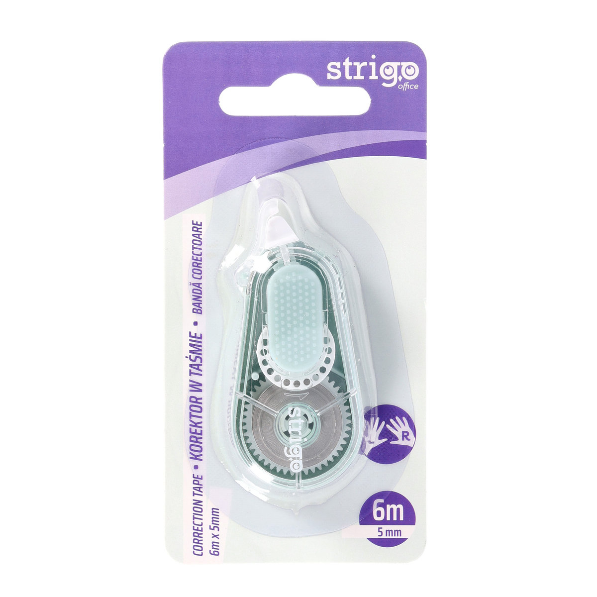 Korektor w taśmie Strigo 5mm x 6m zielony