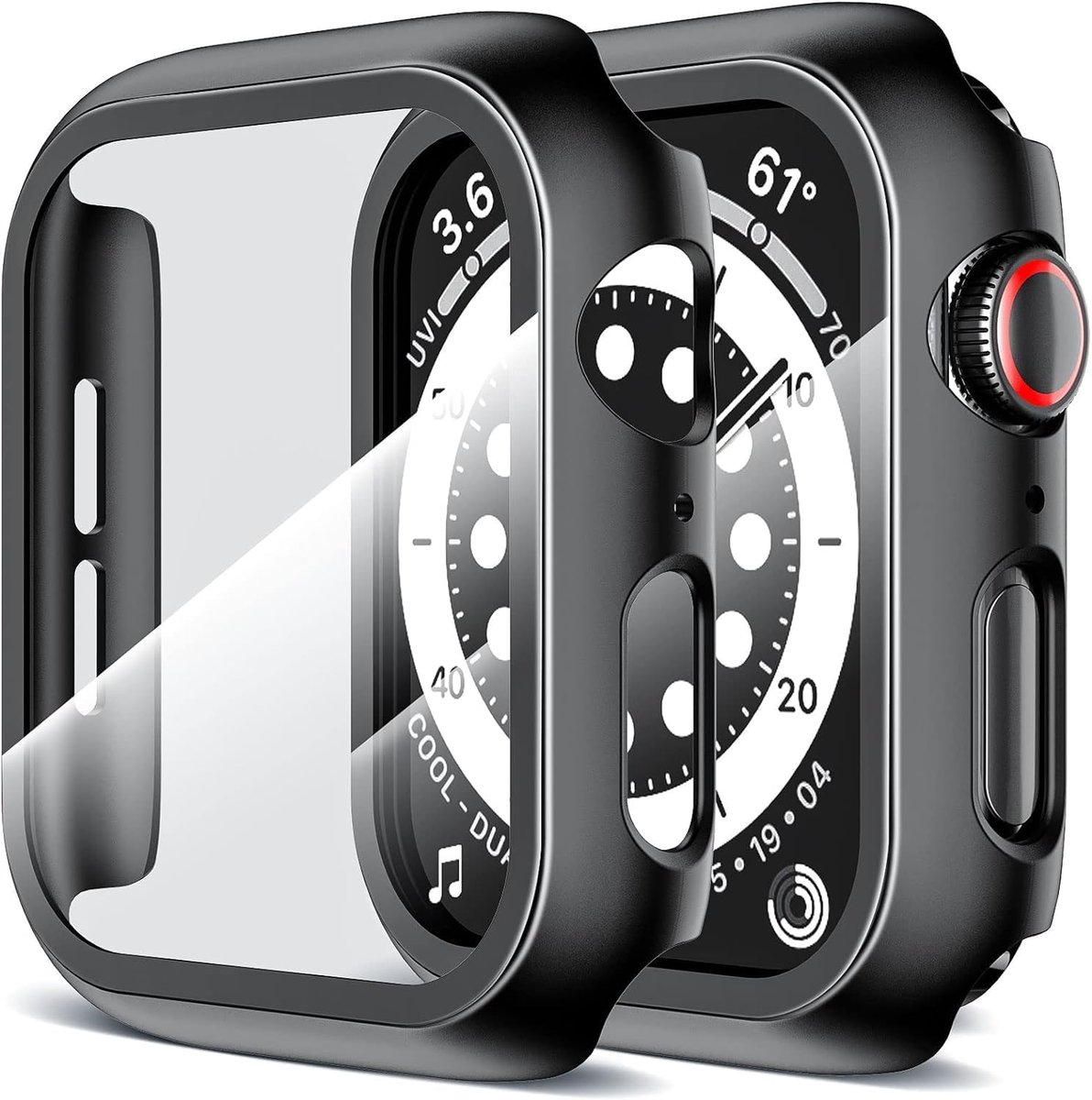 2x ETUI NA ZEGAREK APPLE WATCH 4/5/6/SE 44 mm CASE CZARNY MATOWY