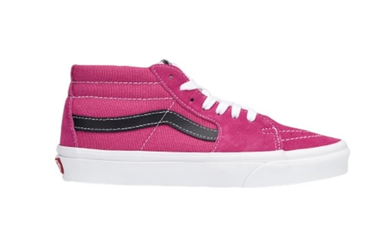 Buty damskie trampki do szkoły wysokie Vans Sk8-Mid rozmiar 35 różowe