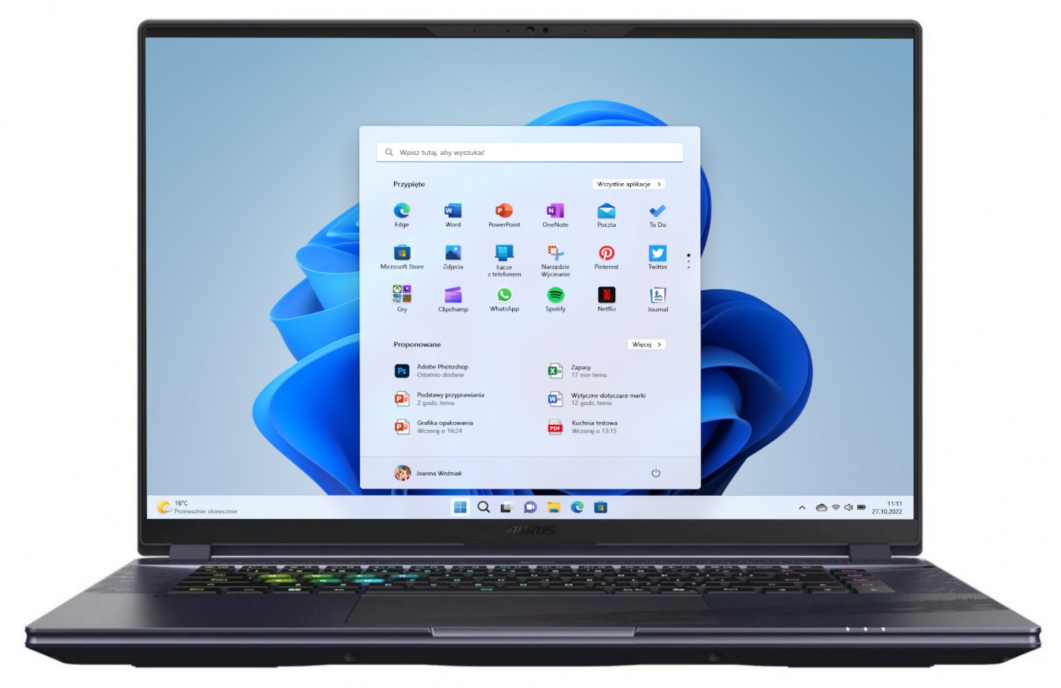 Gigabyte AORUS 16X 2024 - i7-13650HX | 16''-165Hz | 16GB | 1TB | W11H | RTX 4060 9KG-43EEC54SH