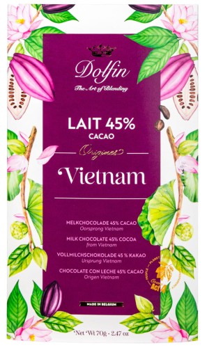 Czekolada Dolfin Vietnam Lait 45% 70g