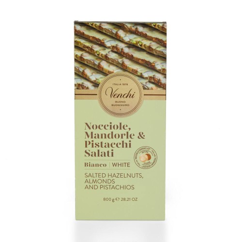 Czekolada Venchi WHITE CHOCOLATE WITH SALTED NUTS MAXI 800g