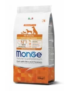 Monge Monoprotein Puppy Kaczka z ryżem i ziemniakami 2,5kg