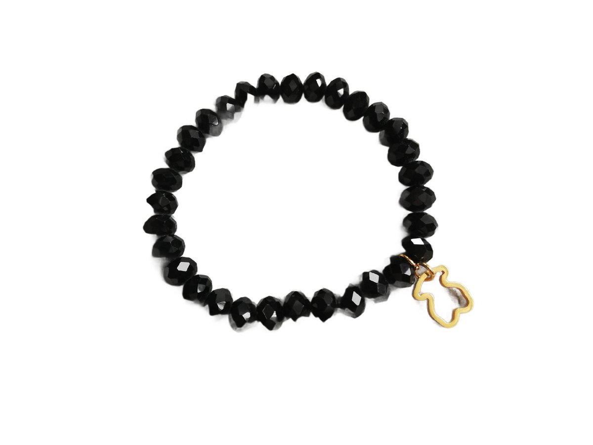 bransoletka na gumce + miś STAL dużo kolorów