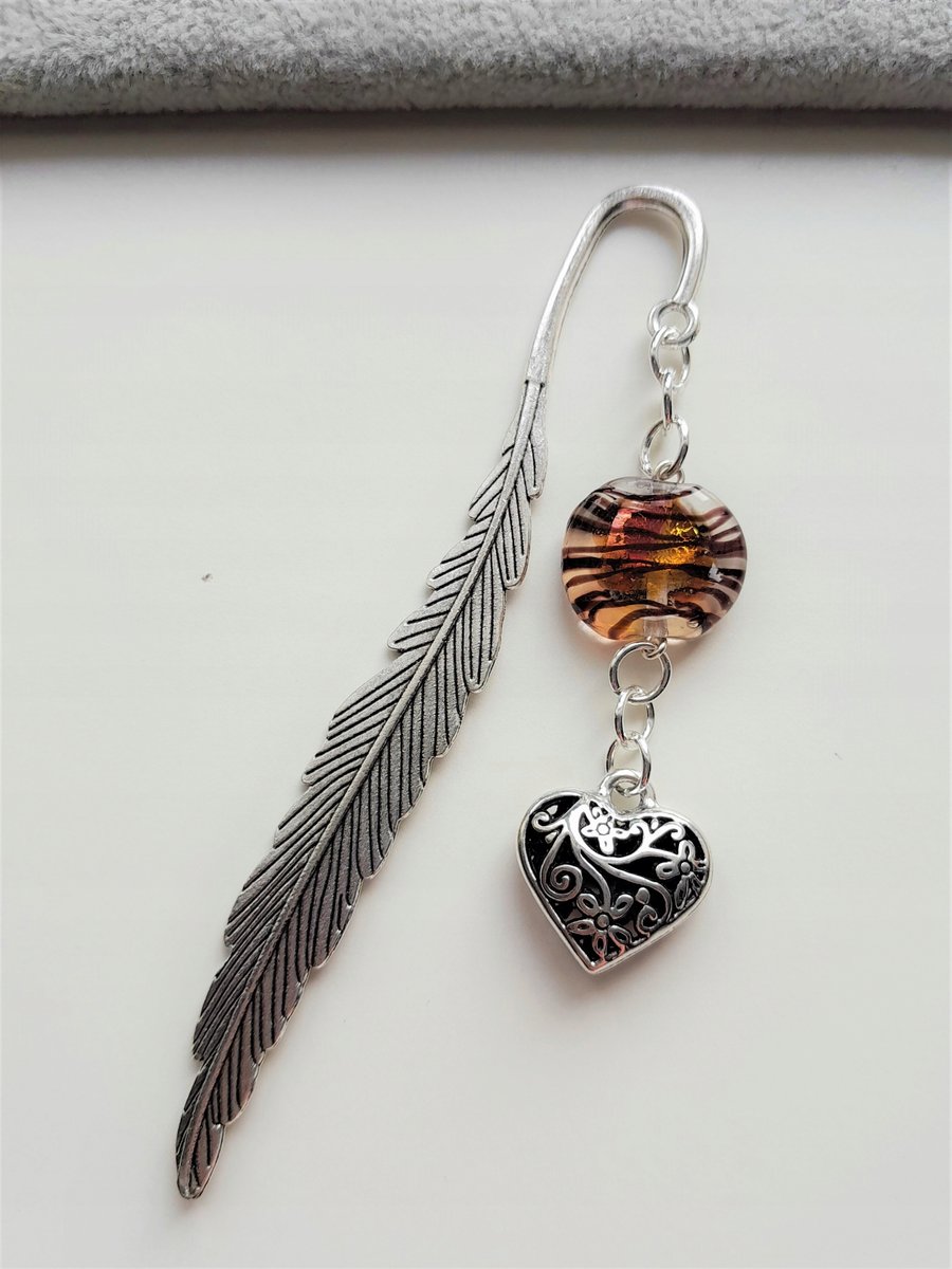 ZAKŁADKA DO KSIĄŻKI AŻUROWE SERCE SZKŁO WENECKIE