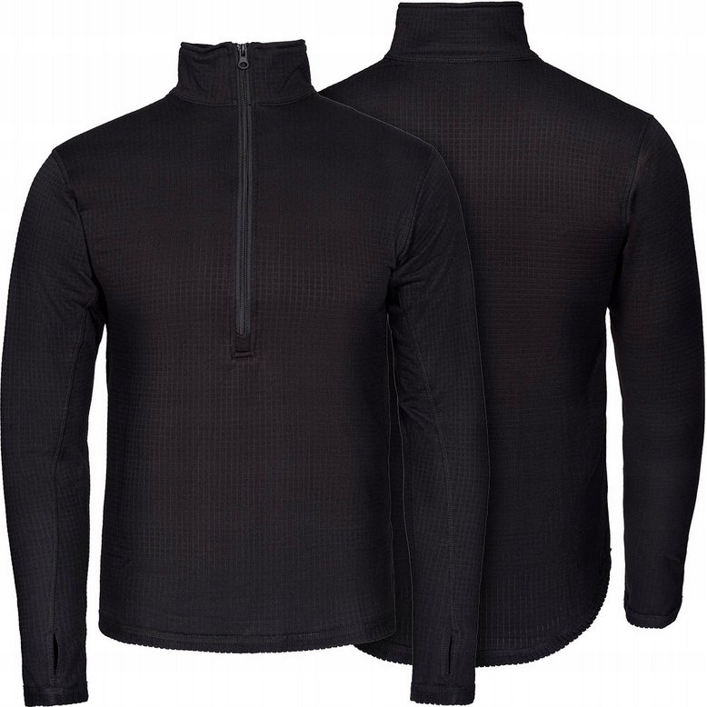 BIELIZNA TERMOAKTYWNA DŁUGI RĘKAW GÓRA KOSZULA US LVL 2 BLACK POLIESTER XS