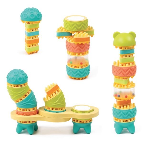 LUDI Sensoryczny zestaw konstrukcyjny PIKOTONKI - NIETYPOWE KLOCKI z ŁĄCZENIAMI