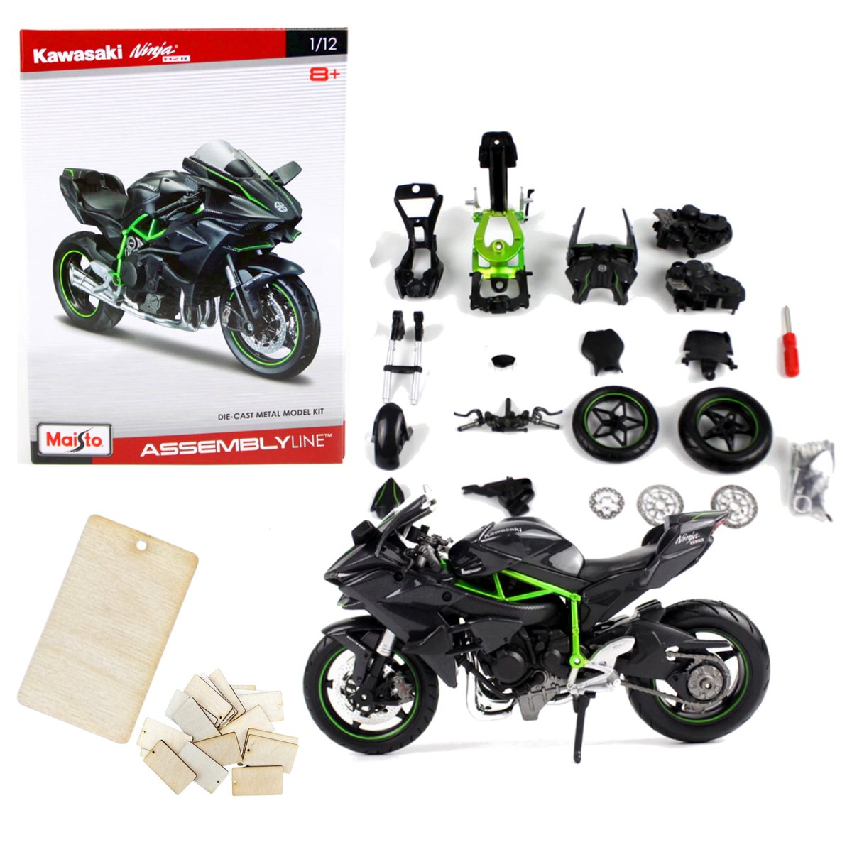 KAWASAKI NINJA H2R 1:12 MODEL DO SKŁADANIA MAISTO | ZAWIESZKA PREZENTOWA