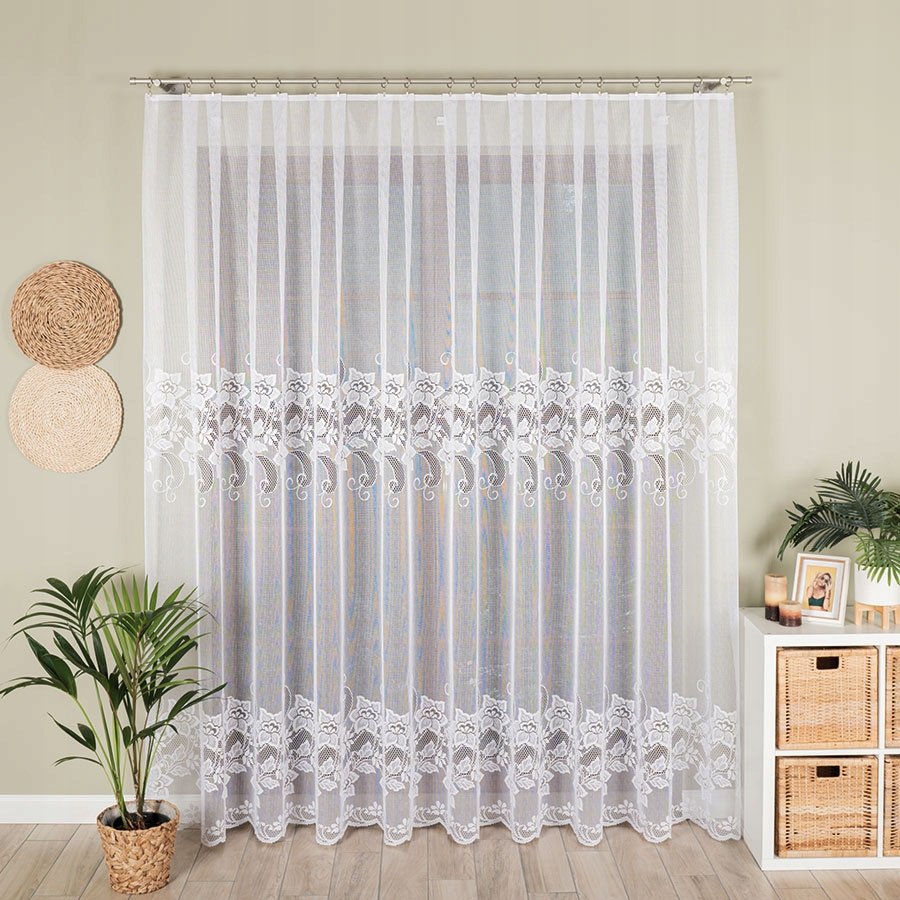 FIRANKA FIRANA ŻAKARDOWA 350800/250 ŻAKARD ZE WZOREM PASOWYM