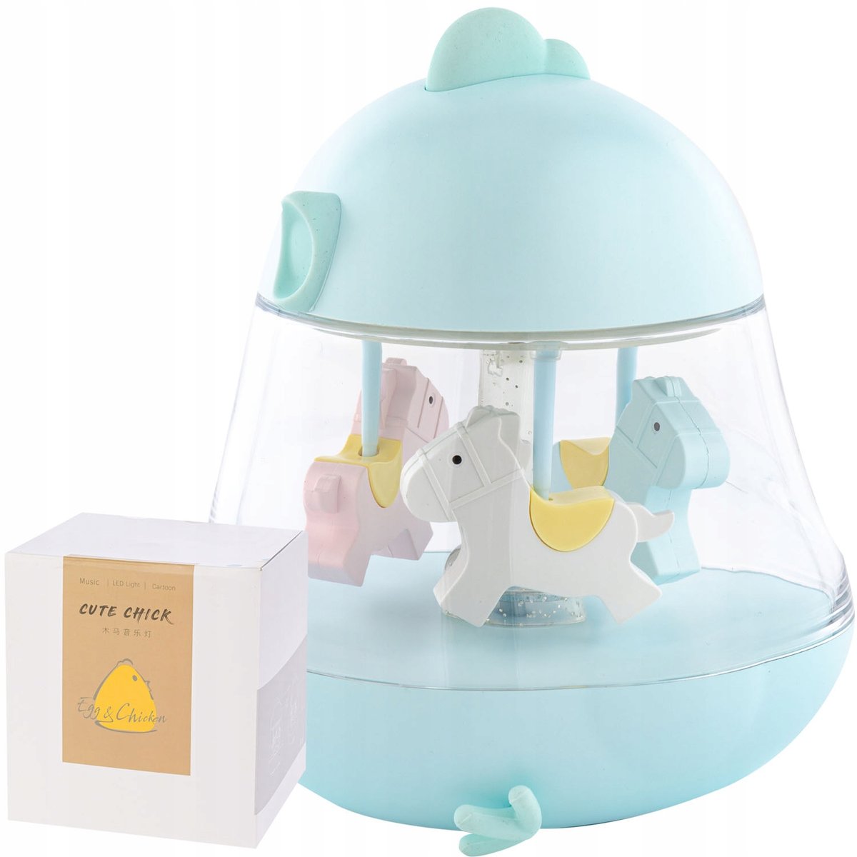 Lampka Nocna Pozytywka Karuzela Usypianie Niebiesk