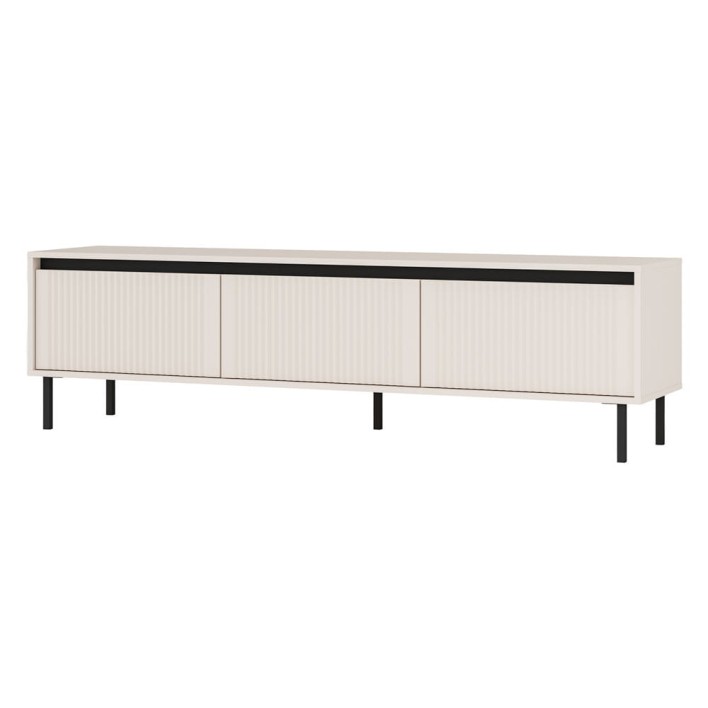 Szafka RTV ryflowana OSAKA 3S 303 Beż piaskowy