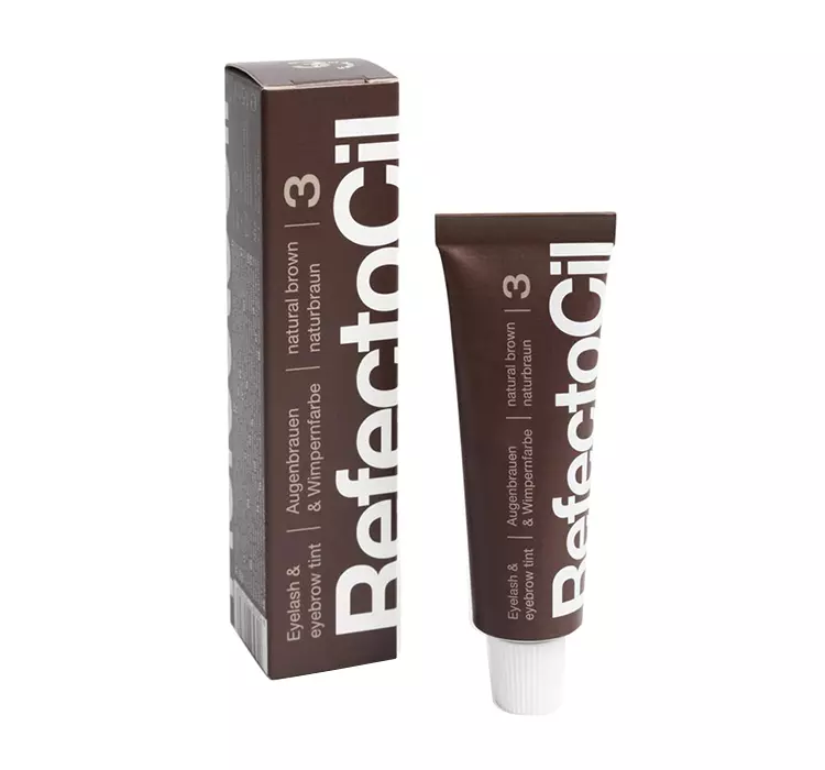 RefectoCil Eyelash And Eyebrow Tint, henna do brwi i rzęs 3 Natural Brown, 15 ml