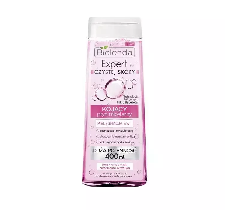 Bielenda EXPERT CZYSTEJ SKÓRY KOJĄCY PŁYN MICELARNY 3W1 400 ML