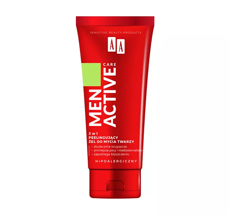 Men Active Care 3w1 peelingujący żel do mycia twarzy 150 ml
