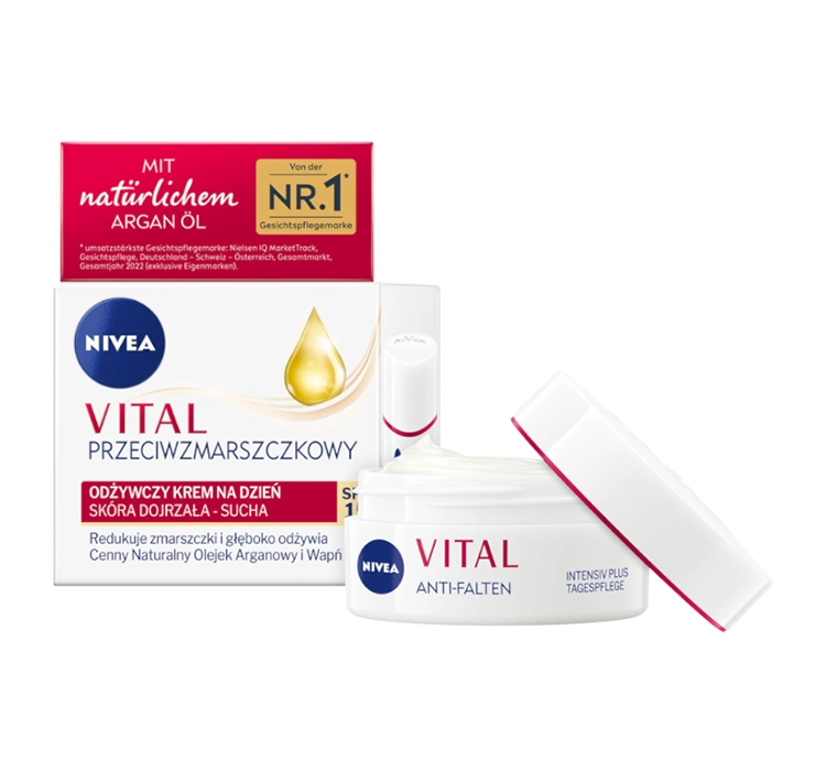 NIVEA Vital Anti-Wrinke Intensive Plus Krem Przeciwzmarszczkowy Do Twarzy Na Dzień 50ml