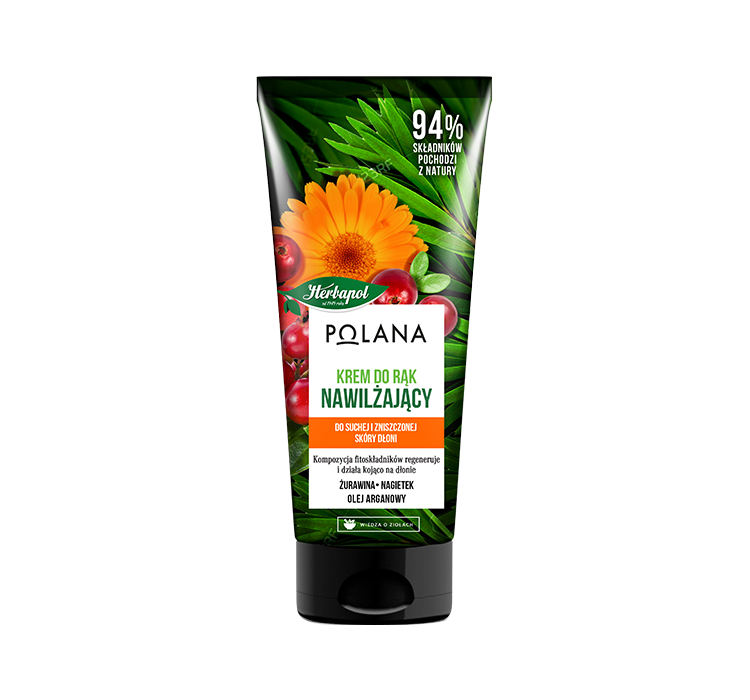 HERBAPOL Polana Nawilżający Krem do rąk - Żurawina & Nagietek & Olej Arganowy 75ml