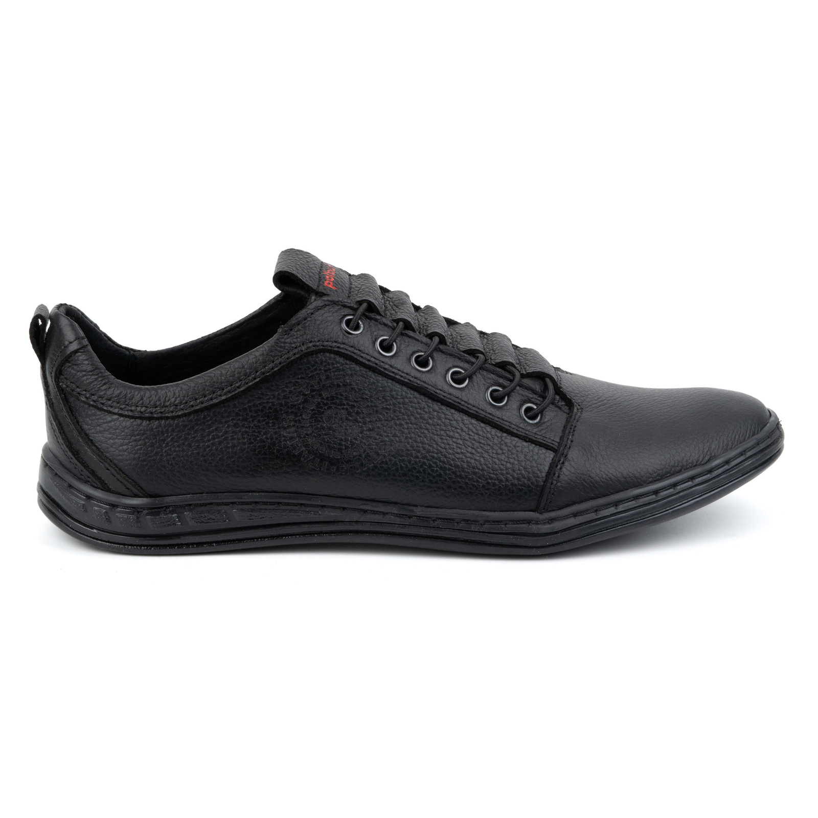 Buty męskie skórzane casual 2121 czarne - Polbut