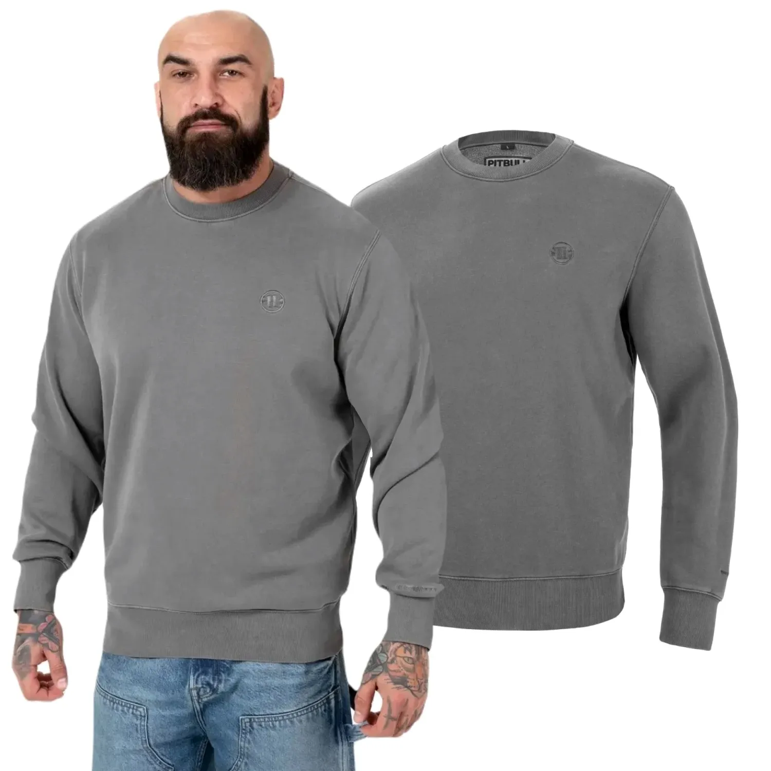 Bluza Pit Bull Washed Lancaster '24 - Szara S