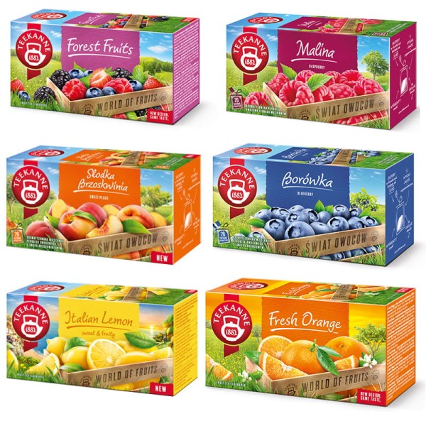 Teekanne zestaw 6 herbat owocowych (120 torebek)